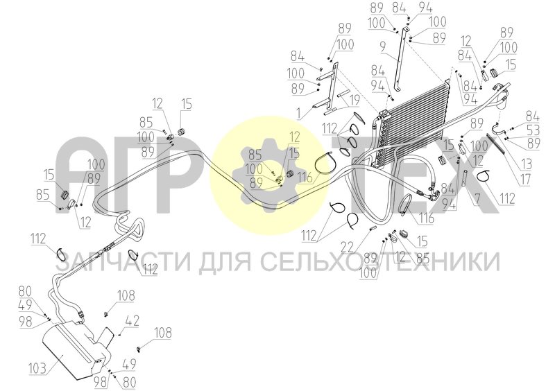 Чертеж Установка кондиционера (S300.00.23.000)